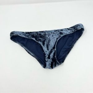 SEAFOLLY Dawn To Dusk Velvet Hipster Swim Bikini Bottoms blue size 12